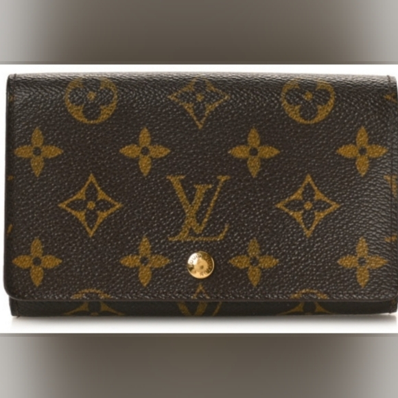 Auth🏵 Louis vuitton Monogram Porte Monnaie Billets Tresor Wallet -GUC - Picture 3 of 17